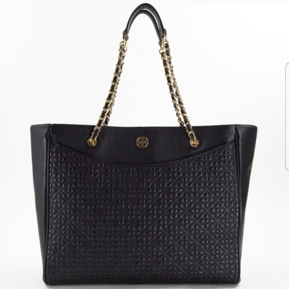 nwt Tory Burch Bryant East West Large Quilted Leather Tote